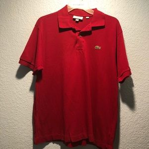 Burgundy Lacoste polo